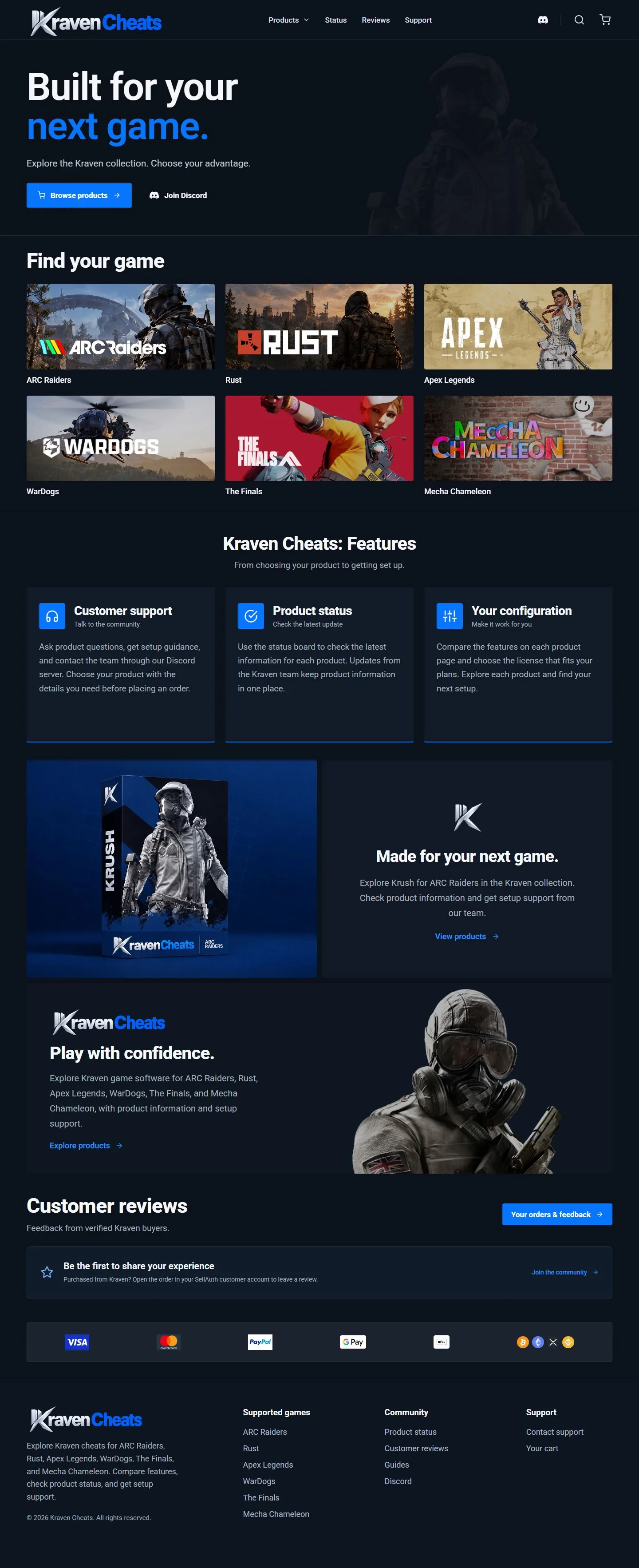 KravenCheats website design by Webloom
