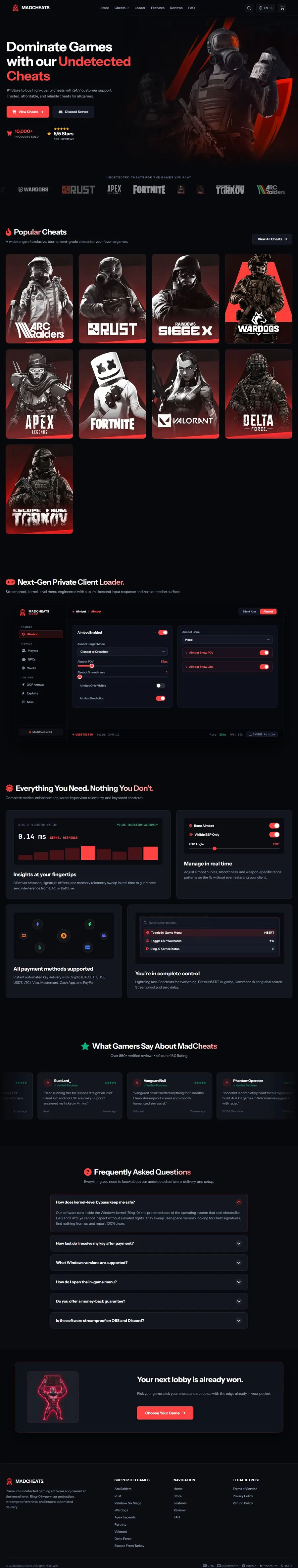 MadCheats website design by Webloom